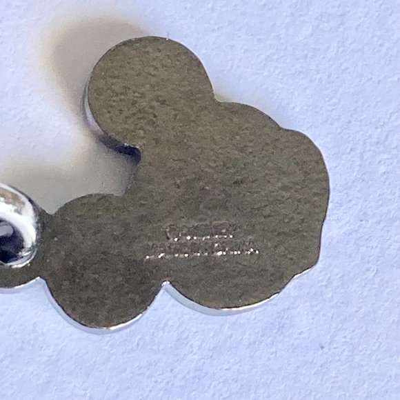 Vintage Mickey Mouse Clip Charm Bracelet Zipper Pull Backpack Purse Black Enamel - Picture 3 of 6